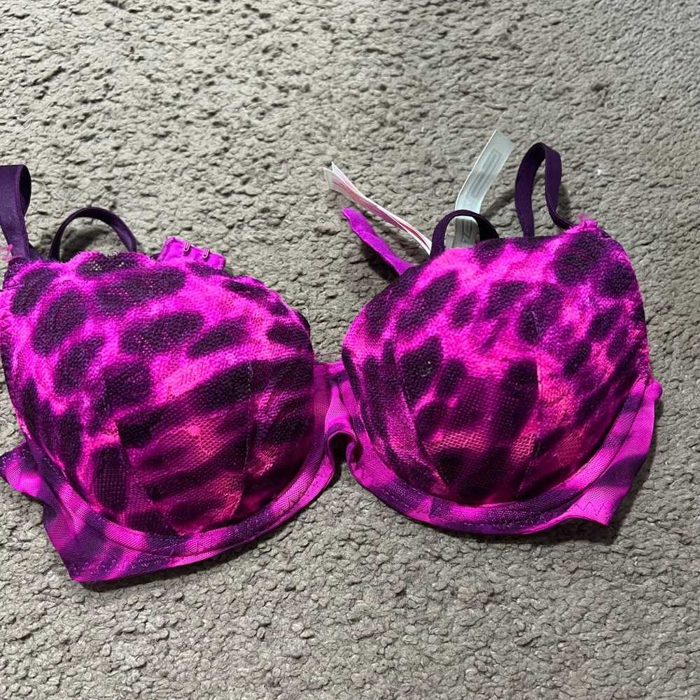 Victoria Secret Pink purple tie dye push up bra. Perfect condition. Size 32B